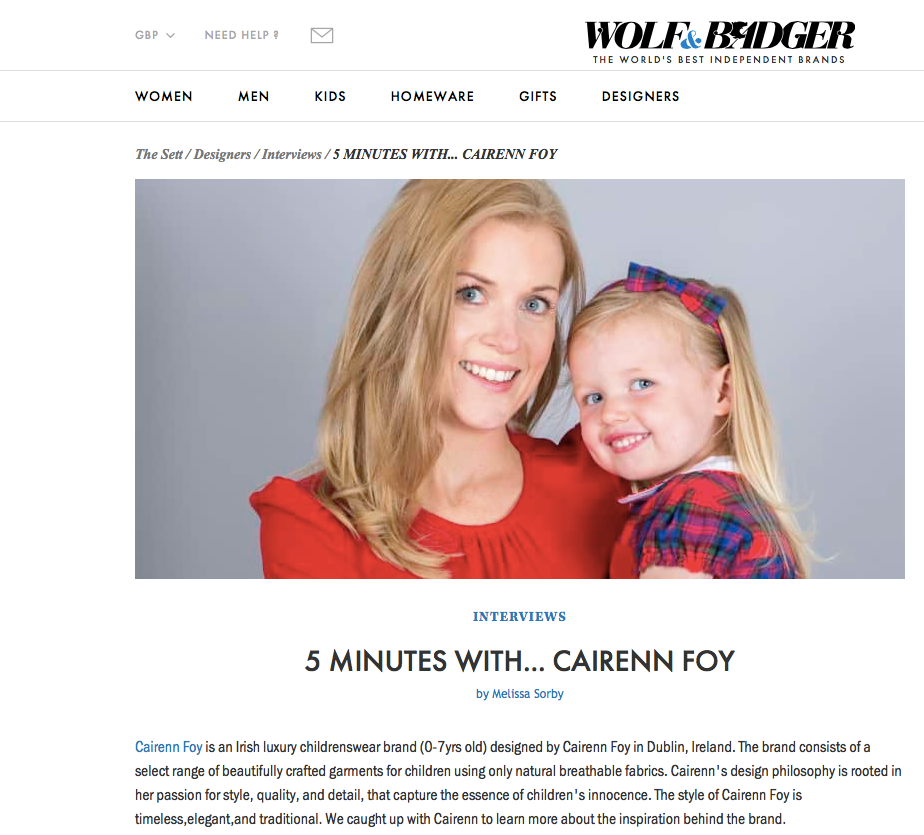 Wolf & Badger Interview