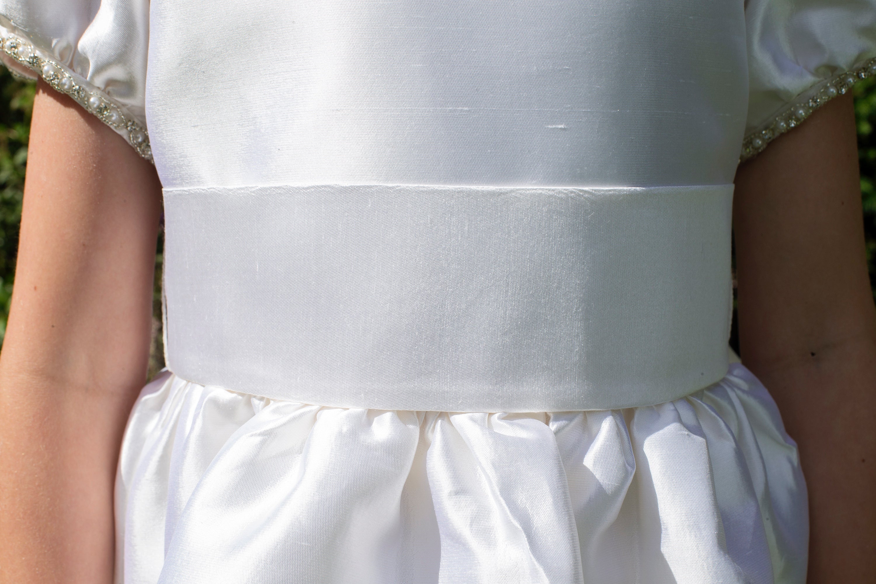 Daniella White Silk Girls Communion Dress